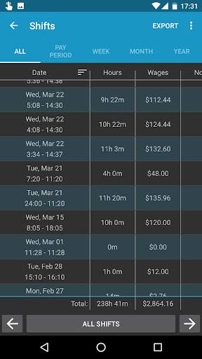 Work Log screenshot 3