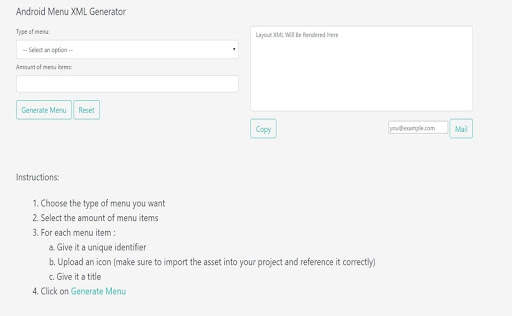 Android Menu XML Generator screenshot 1