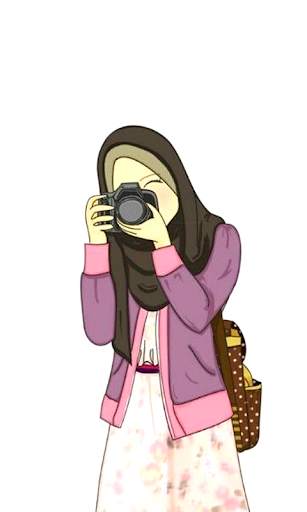 Hijab Cartoon Muslimah Wallpapers screenshot 22