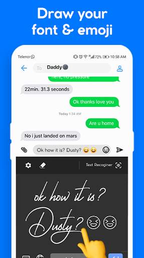 Handwriting Keyboard FontMaker screenshot 1