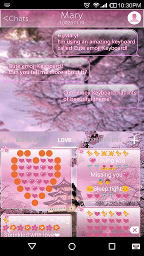 Pink Flower Emoji Keyboard स्क्रीनशॉट 4