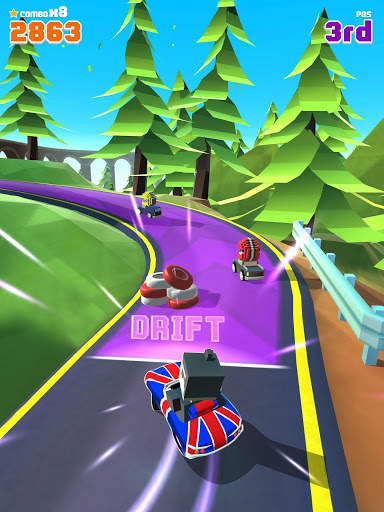 Blocky Racer - Endless Racing screenshot 12