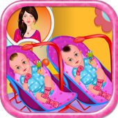 Twins Caring - Baby Games icon