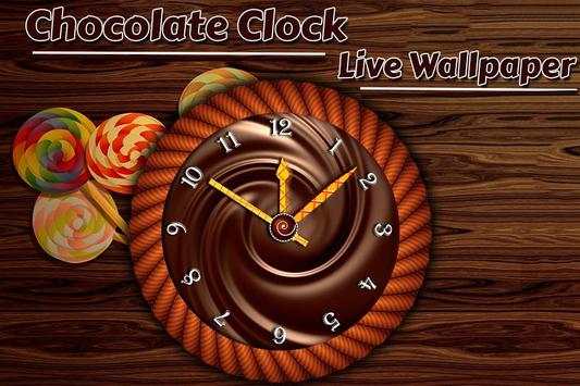 chocolate clock live wallpaper in lock screen screenshot 4