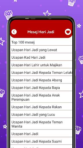 Kad & Mesej Hari Jadi screenshot 1