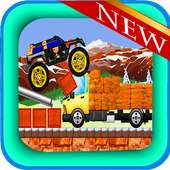 racing car monster truck game logo