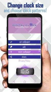 Digital Clock Wallpaper App screenshot 1