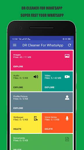Dr Cleaner For WhatsApp screenshot 1