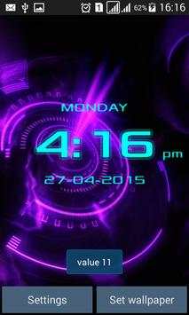 Digital Clock LWP screenshot 3