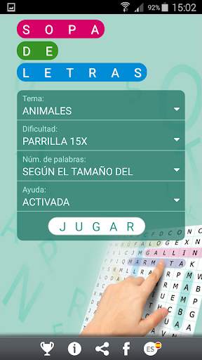 Sopa de letras en español screenshot 1