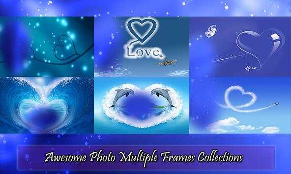 Blue Romantic Heart Photo Frame screenshot 4