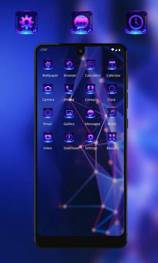 Colorful theme Blue abstract dot line surface screenshot 3