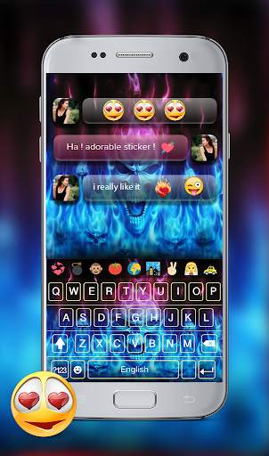 Hell Flaming Skull Keyboard Theme - Hell Skull PRO screenshot 3