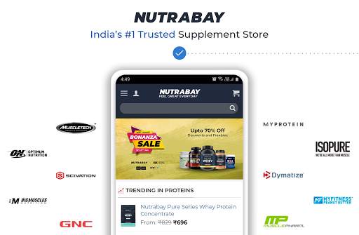 Nutrabay: Authentic Supplements & Whey Protein App screenshot 1