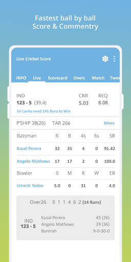 Live Cricket Score : Live Scores and News screenshot 3