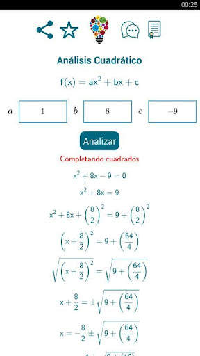 Análisis Cuadrático screenshot 3