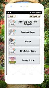 Cricket World Cup 2019 fixture / world cup cricket screenshot 2