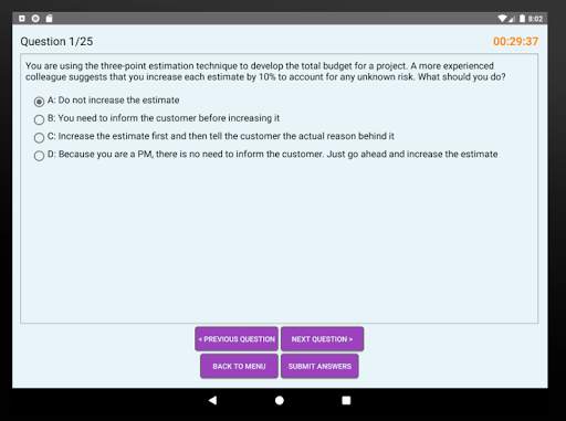 2021 PMP® Exam Simulator PMBOK® 6th Edition screenshot 12