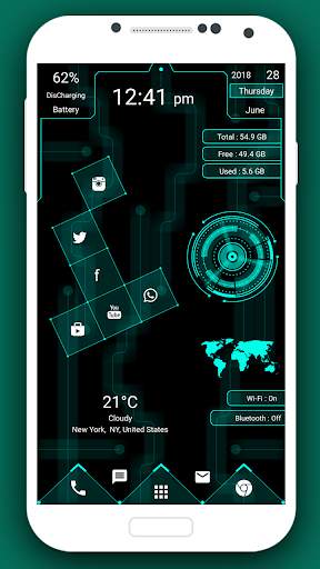 Hi-tech Square Launcher 2020- App Lock, Hide App screenshot 8