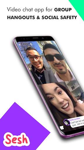 Sesh – Group Video Hangouts & Personal Safety screenshot 1