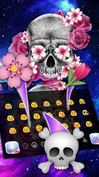 Pink Flower Skull Keyboard screenshot 3