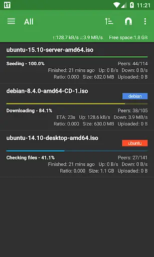 tTorrent Lite - Torrent Client screenshot 2