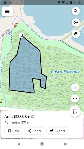 Area - fields area, distance and perimeter finder. screenshot 5