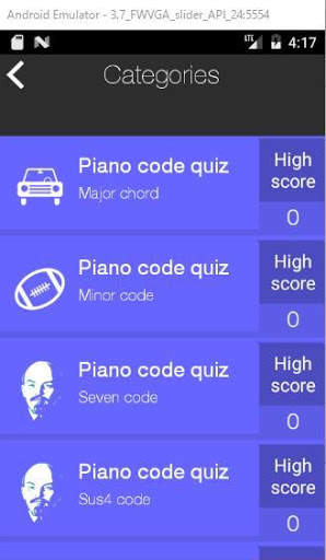 Piano chord quiz screenshot 2
