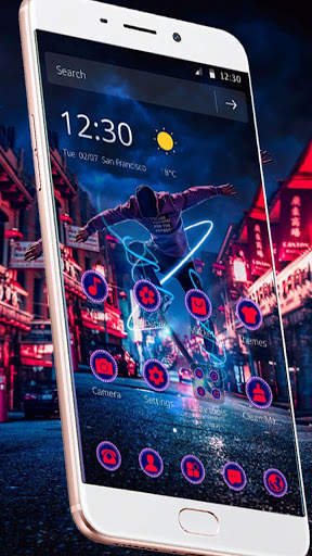 Neon Street Handsome Boy Theme screenshot 1