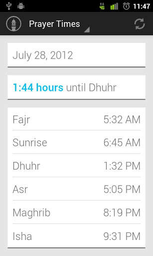 Muslim Prayer Times Free screenshot 1