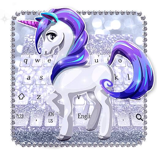 Silver Unicorn Keyboard 10001001