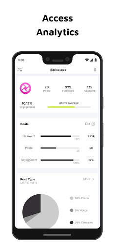 Pixe: Instagram Planner & Anal screenshot 4