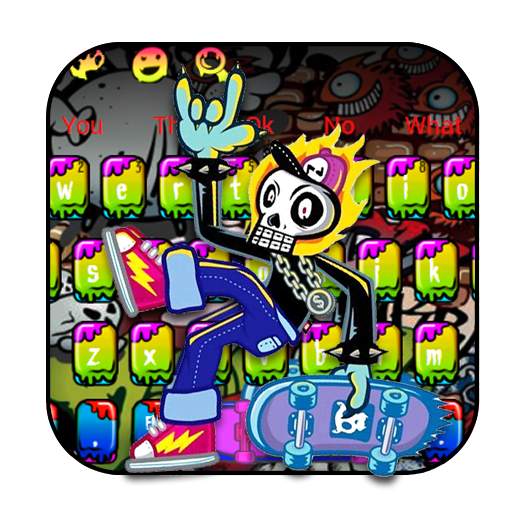 Graffiti Skull Keyboard 10001002