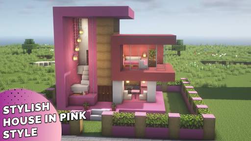 Pink mansion for minecraft screenshot 3