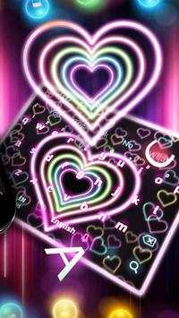 Hidup Neon Cinta Hati Keyboard screenshot 2