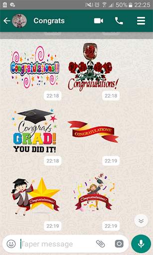 Congrats Stickers For Whatsapp screenshot 4