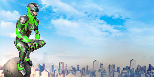 Rope Frog Ninja Hero Car Vegas screenshot 2