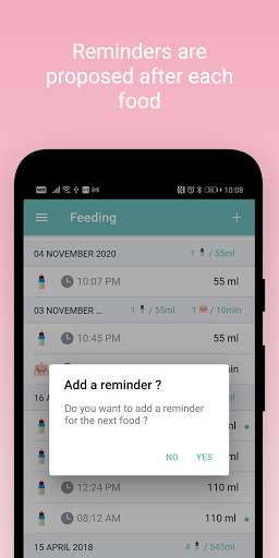 Baby bottle manager : Baby'bib screenshot 6