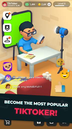 Idle Tiktoker: Get followers and become celebrity screenshot 1