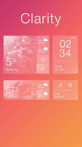 Clarity GO Weather Widget Theme screenshot 2