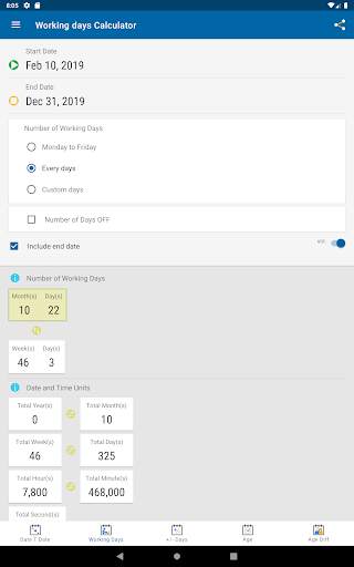 Date Calculator 21 تصوير الشاشة