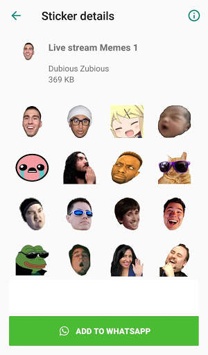 Live stream emote stickers for WhatsApp screenshot 2