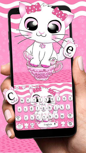 Cute Cat Keyboard Theme screenshot 1