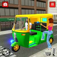 Tuk tuk auto rickshaw driver tuk tuk rickshaw game icon