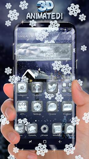 Winter Snow 3D Theme screenshot 1