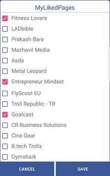 My Liked pages Manager for Facebook pages app. screenshot 1