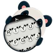 Tema Keyboard Panda Hitam Putih Lucu on 9Apps