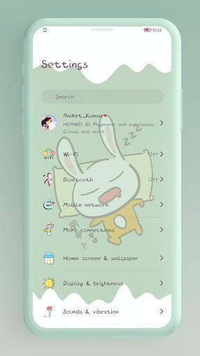 Baby Rabbit EMUI 10/11 Theme screenshot 3