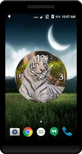 White Tiger Clock Live WP 3 تصوير الشاشة