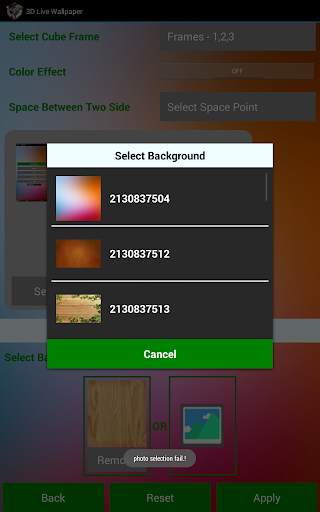 3D Photo Cube Live Wallpaper screenshot 15